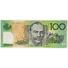 AUSTRALIA 1998 . ONE HUNDRED 100 DOLLARS BANKNOTE . EVANS/MacFARLANE . LAST PREFIX CF